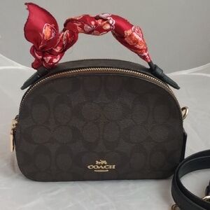 Coach Serena Satchel In Signature Canvas NWT